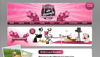 Hollywood Hounds Website Layout