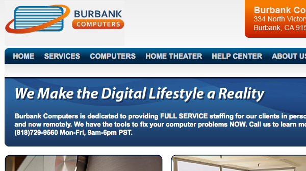 Client Showcase: <br /> Burbank Computers